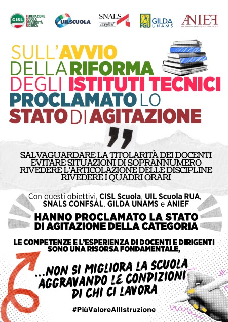Riforma degli Istituti Tecnici. Proclamato lo stato di agitazione
