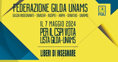 Il 7 maggio Elezioni del CSPI. Vota Gilda Unams