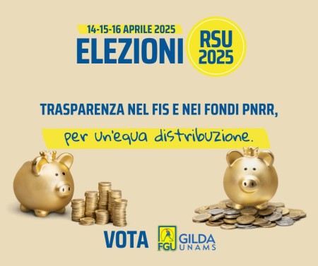 Trasparenza nel FIS e nei Fondi PNRR. Vota GildaUnams